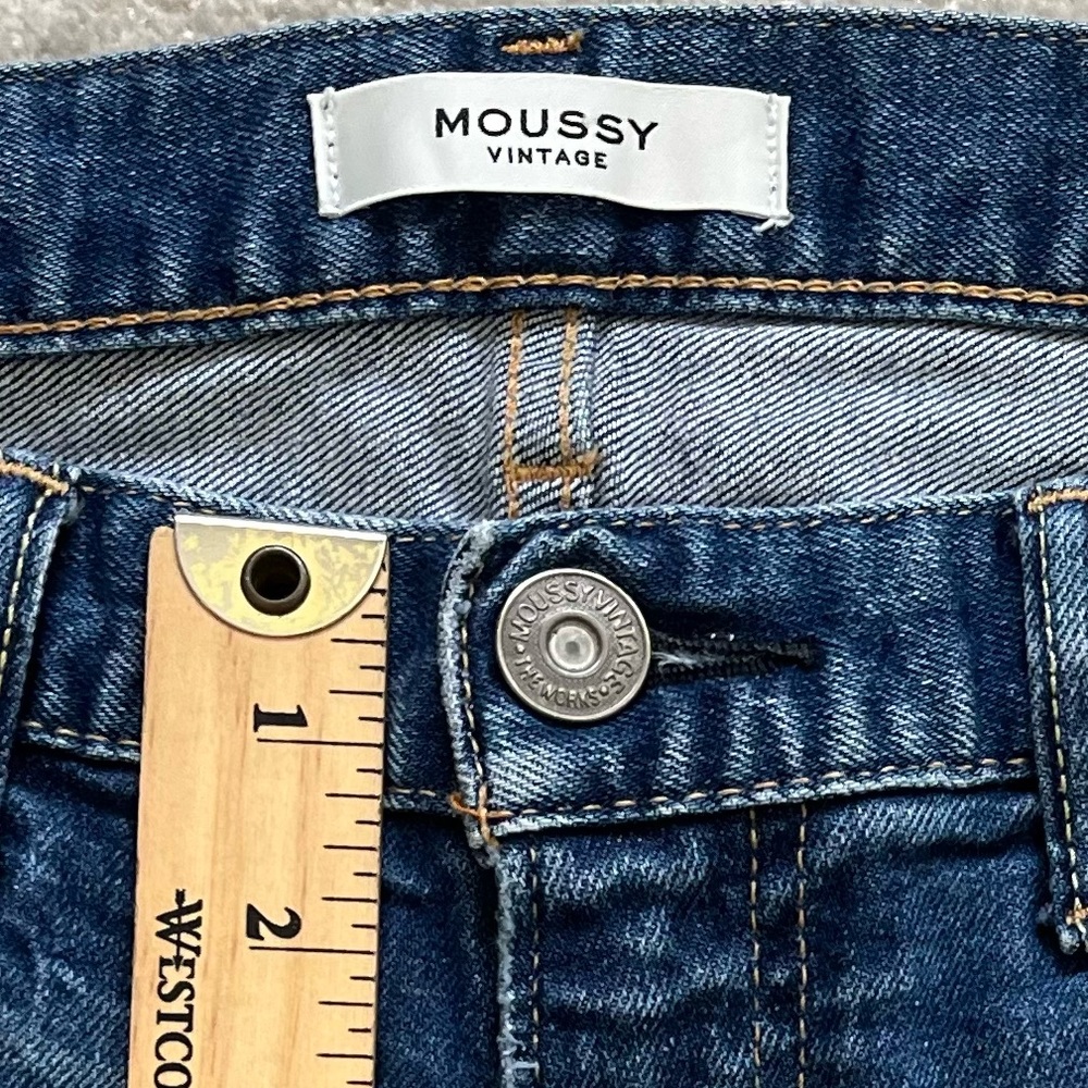 MOUSSY VINTAGE LANCASTER SKINNY DISTRESSED JEANS SIZE 29 TRENDY STYLISH - Picture 4 of 10